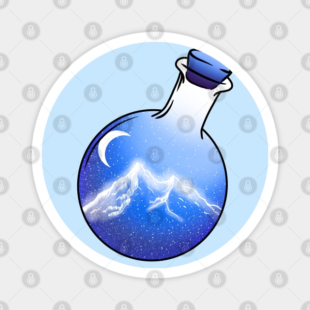 Magic bottle 2 Magnet by Miruna Mares